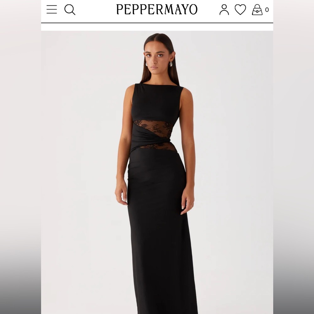 Peppermayo Black Maxi dress NWT